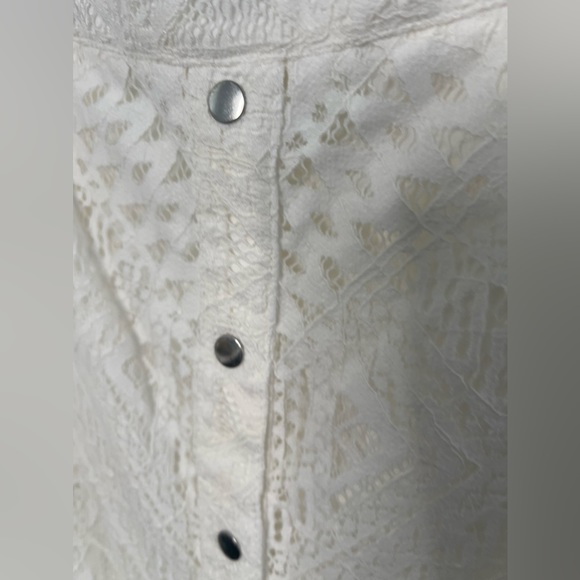 NWT BCBG LACE MAXI BOHEMIAN SKIRT POCKETS BUTTON UP FORMAL BEACH - Picture 7 of 13